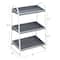 Hello Honey® 15.5" Heavily Distressed 3-Tier Metal Tray with White Frame & Rim